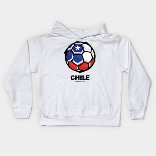 Chile Football Country Flag Kids Hoodie